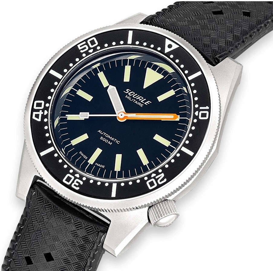 Squale 1521 Militaire Steel Blasted Rubber Watch 1521MILBL.HT Image 3