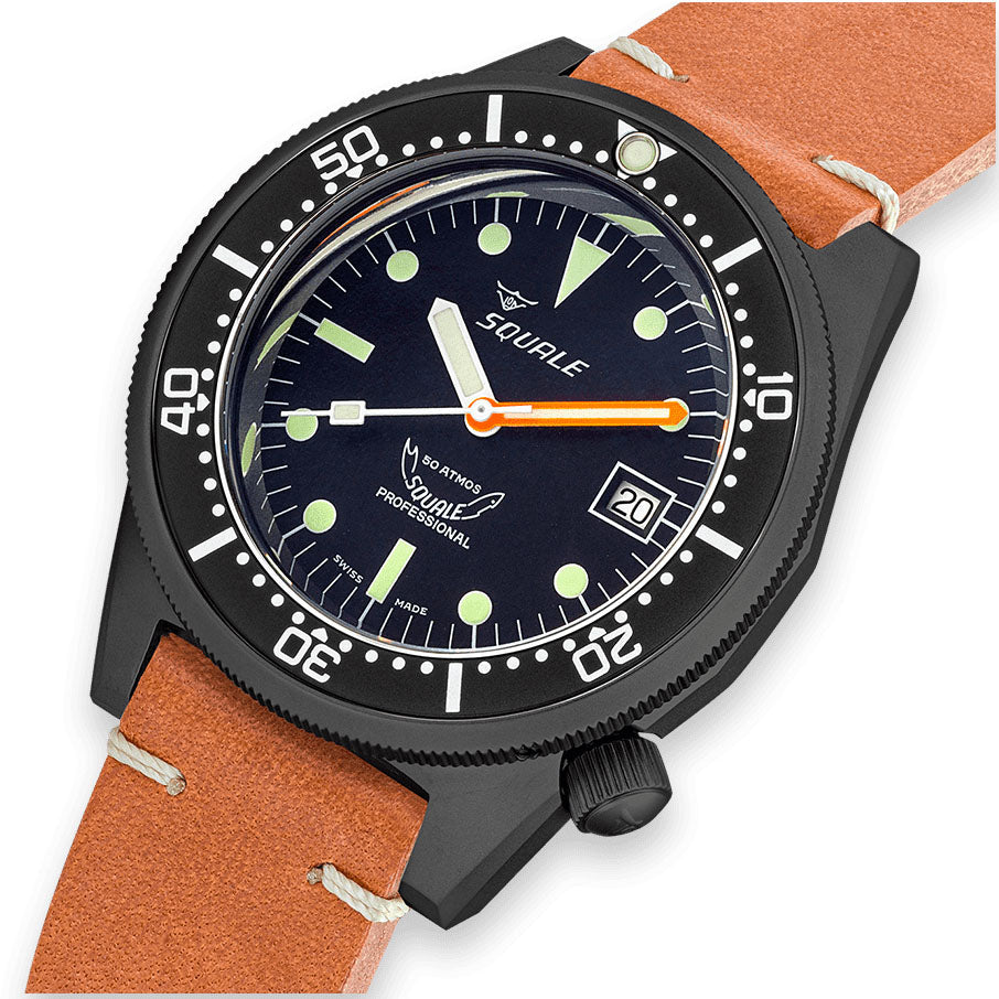 Squale 1521 PVD Leather Watch 1521PVD.PC Image 3