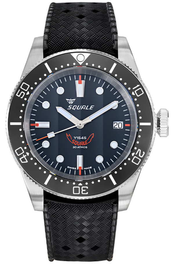 Squale 1545 Black Rubber Watch 1545BKBKC.HT Image 1