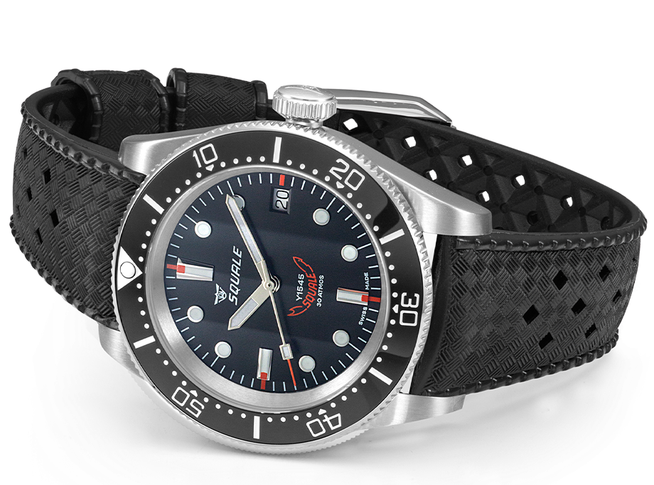 Squale 1545 Black Rubber Watch 1545BKBKC.HT Image 4