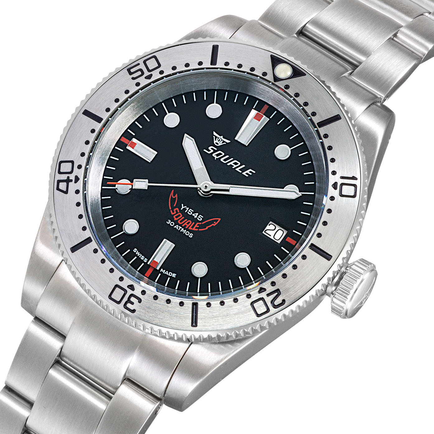 Squale 1545 Steel Black Bracelet Watch 1545SSBK.AC Image 3