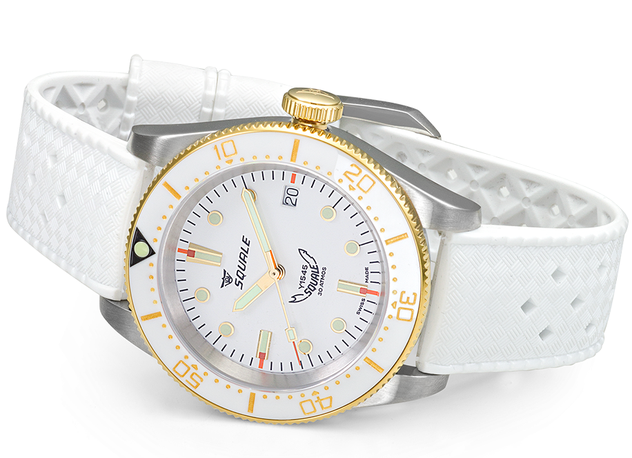 Squale 1545 White Rubber Watch 1545WTWT.HTW Image 4