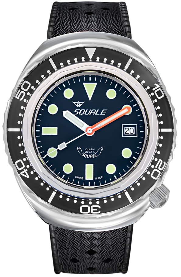 Squale 2002 Black Round Dots Watch 2002.SS.BK.BK.HT Image 1