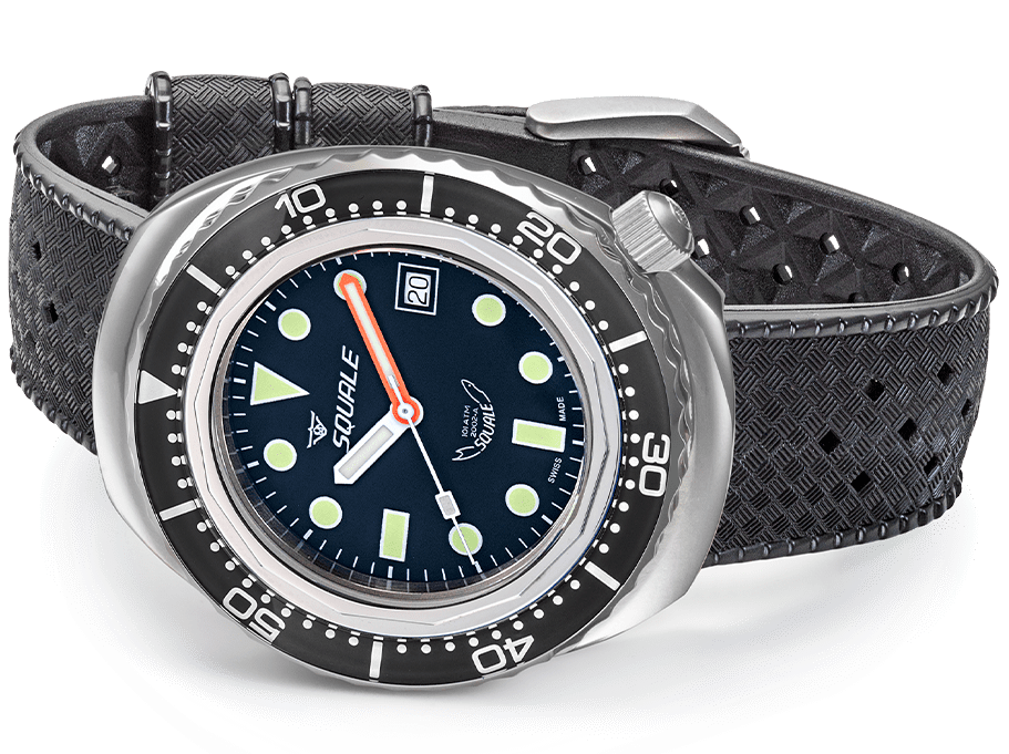 Squale 2002 Black Round Dots Watch 2002.SS.BK.BK.HT Image 4