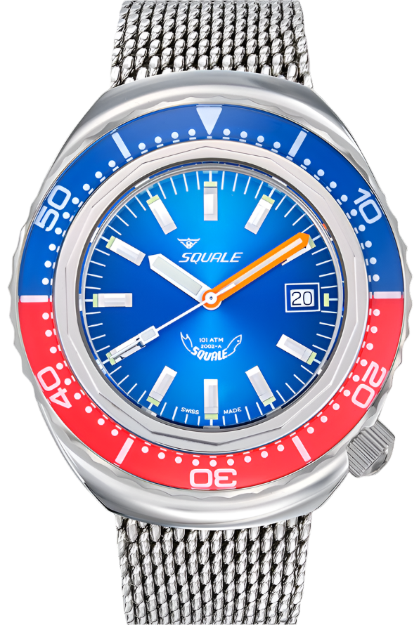 Squale 2002 Blue Red Watch 2002.SS.BLR.BL.ME22 Image 1