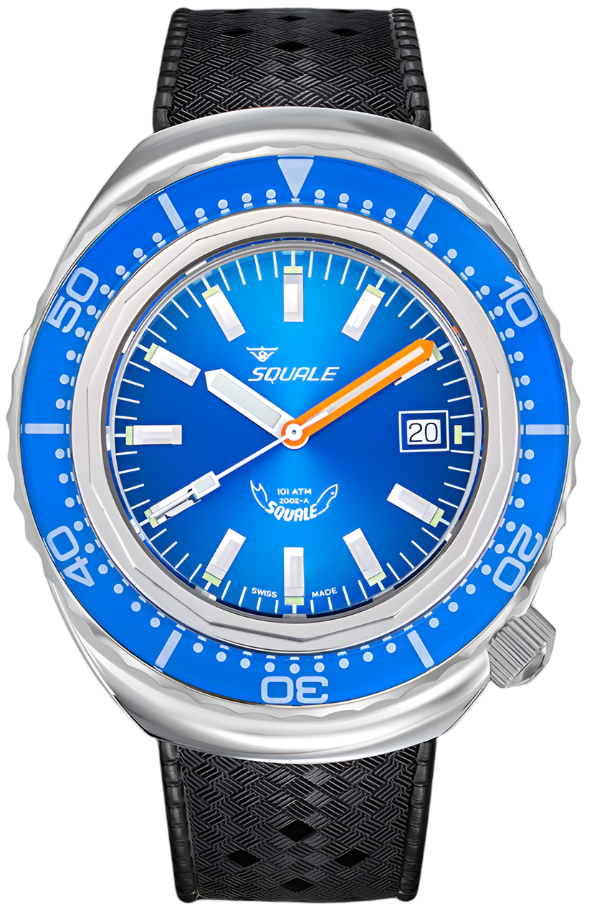 Squale 2002 Blue Rubber Watch 2002.SS.BL.BL.HT Image 1