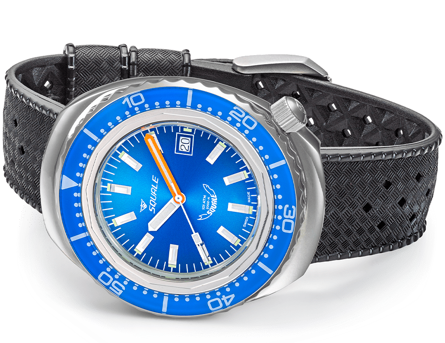 Squale 2002 Blue Rubber Watch 2002.SS.BL.BL.HT Image 3