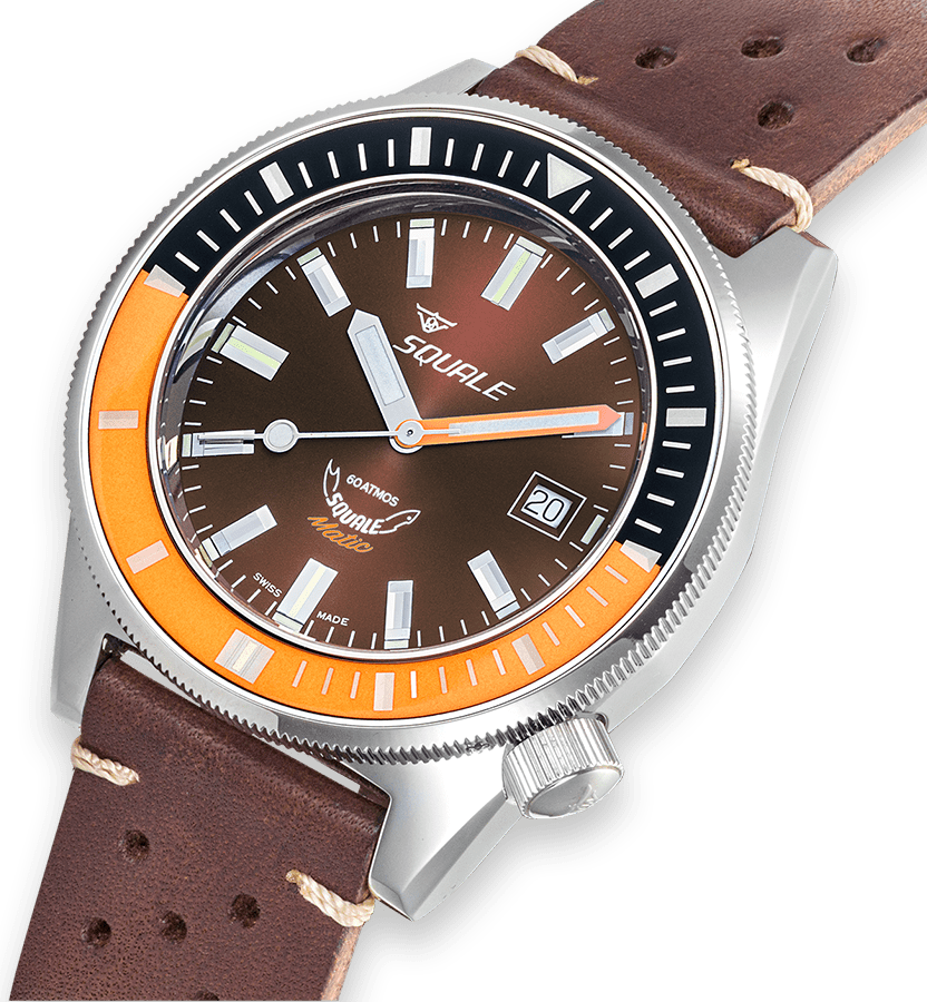 Squale Matic Chocolate Leather Watch MATICXSD.PTS Image 4