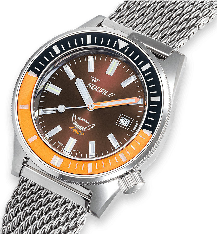 Squale Matic Chocolate Mesh Watch MATICXSD.ME22 Image 4