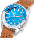 Squale Matic Light Blue Leather Watch MATICXSE.PTC Image 3
