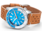 Squale Matic Light Blue Leather Watch MATICXSE.PTC Image 4