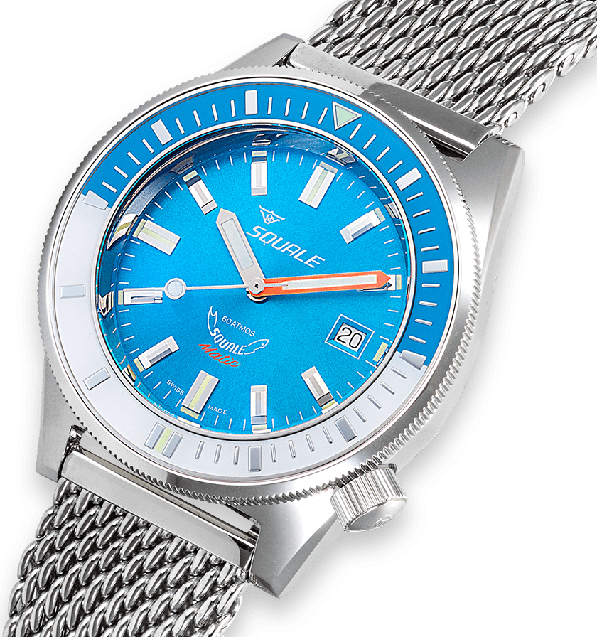 Squale Matic Light Blue Mesh Watch MATICXSE.ME22 Image 3