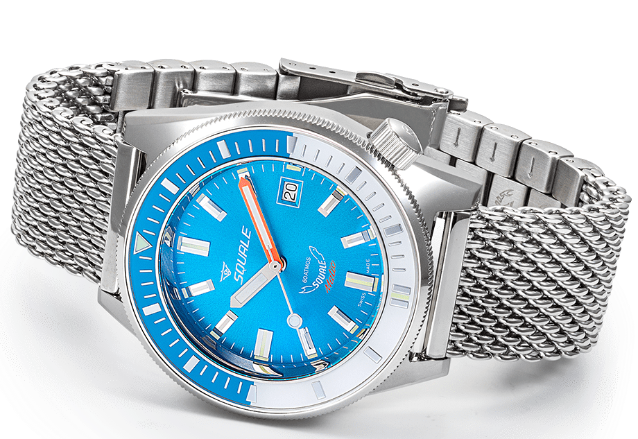 Squale Matic Light Blue Mesh Watch MATICXSE.ME22 Image 4