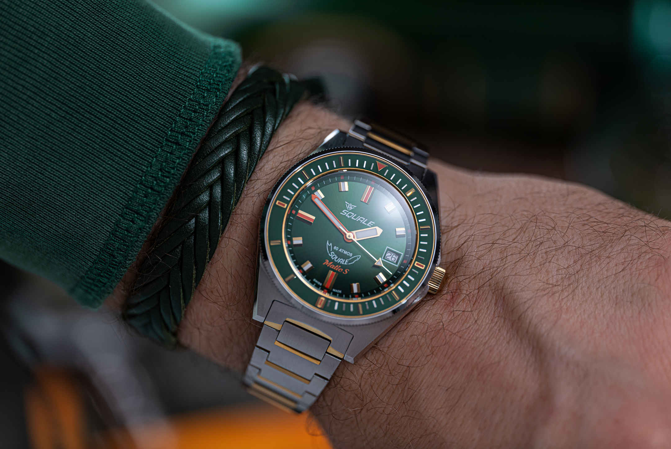 squale-matic-s-green-two-tone-bracelet-watch-maticggrgr-ssbi-image