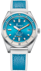 Squale Matic S Light Blue HydroLeather Watch MATICLBWLB.RLWLB Image 1