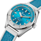Squale Matic S Light Blue HydroLeather Watch MATICLBWLB.RLWLB Image 4