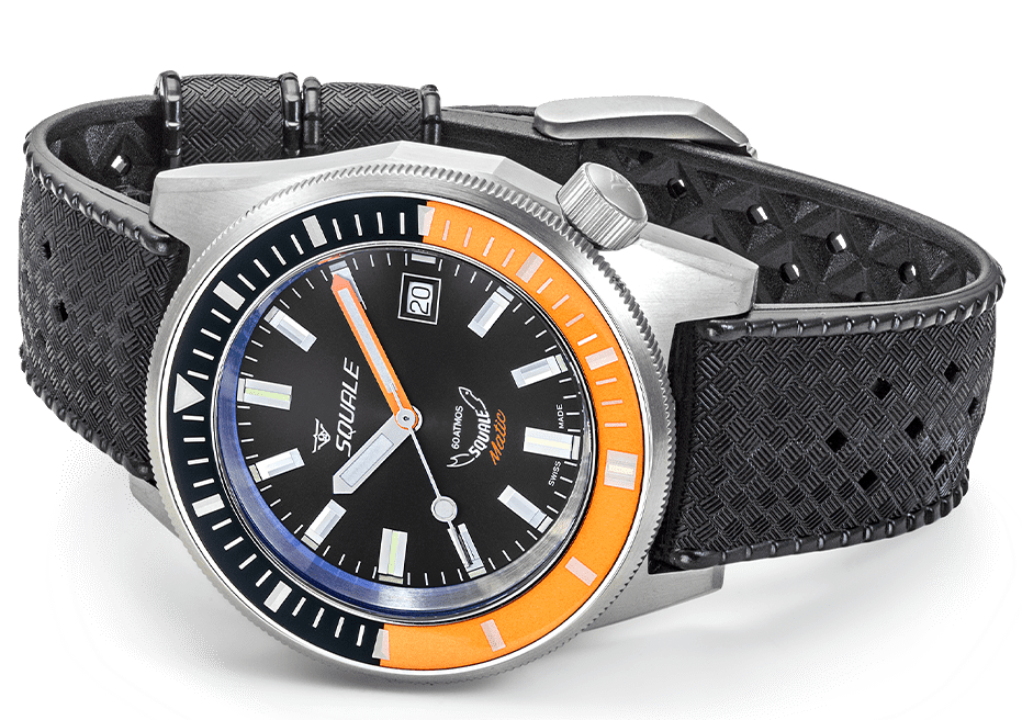 Squale Matic Satin Orange Rubber Watch MATICXSC.HT Image 3