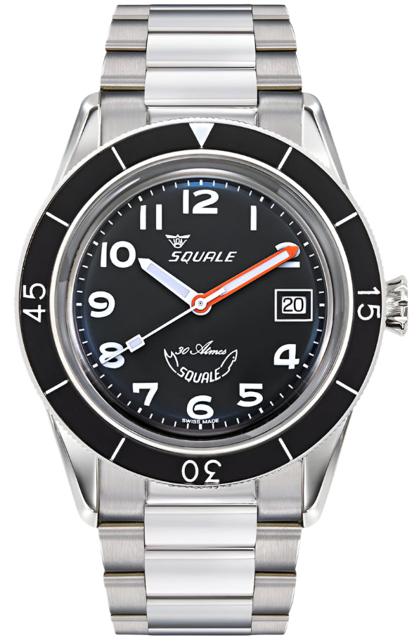 Squale SUB-39 Black Arabic Bracelet Watch SUB-39MON.BR22 Image 1
