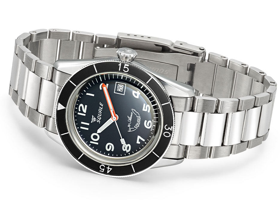 Squale SUB-39 Black Arabic Bracelet Watch SUB-39MON.BR22 Image 3