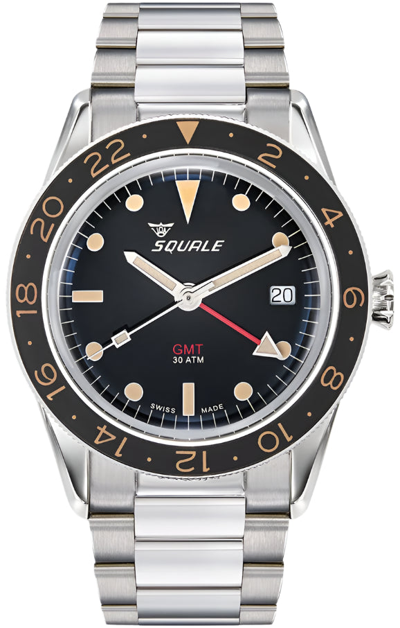 Squale SUB-39 GMT Vintage Black Bracelet Watch SUB-39GMTV.BR22 Image 1
