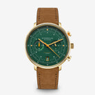 Sternglas Hamburg Chrono Edition Vintage Dark Green Gold Watch S01-HCV22-WL02.