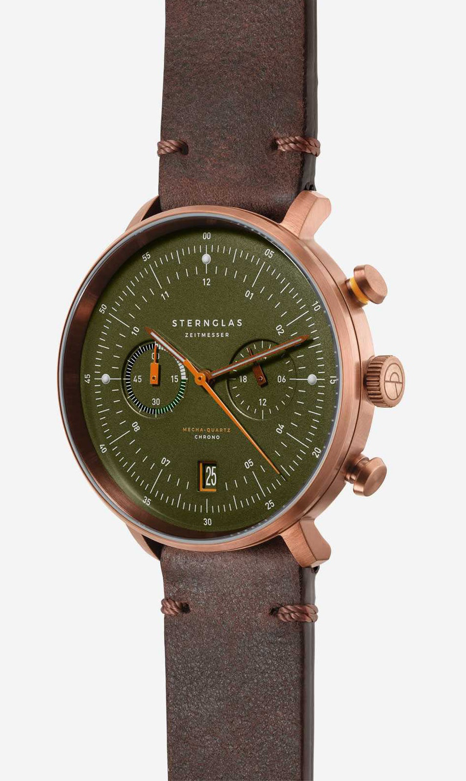 Sternglas Hamburg Chrono Green Bronze Watch S01-HC35-VI17 Image 2