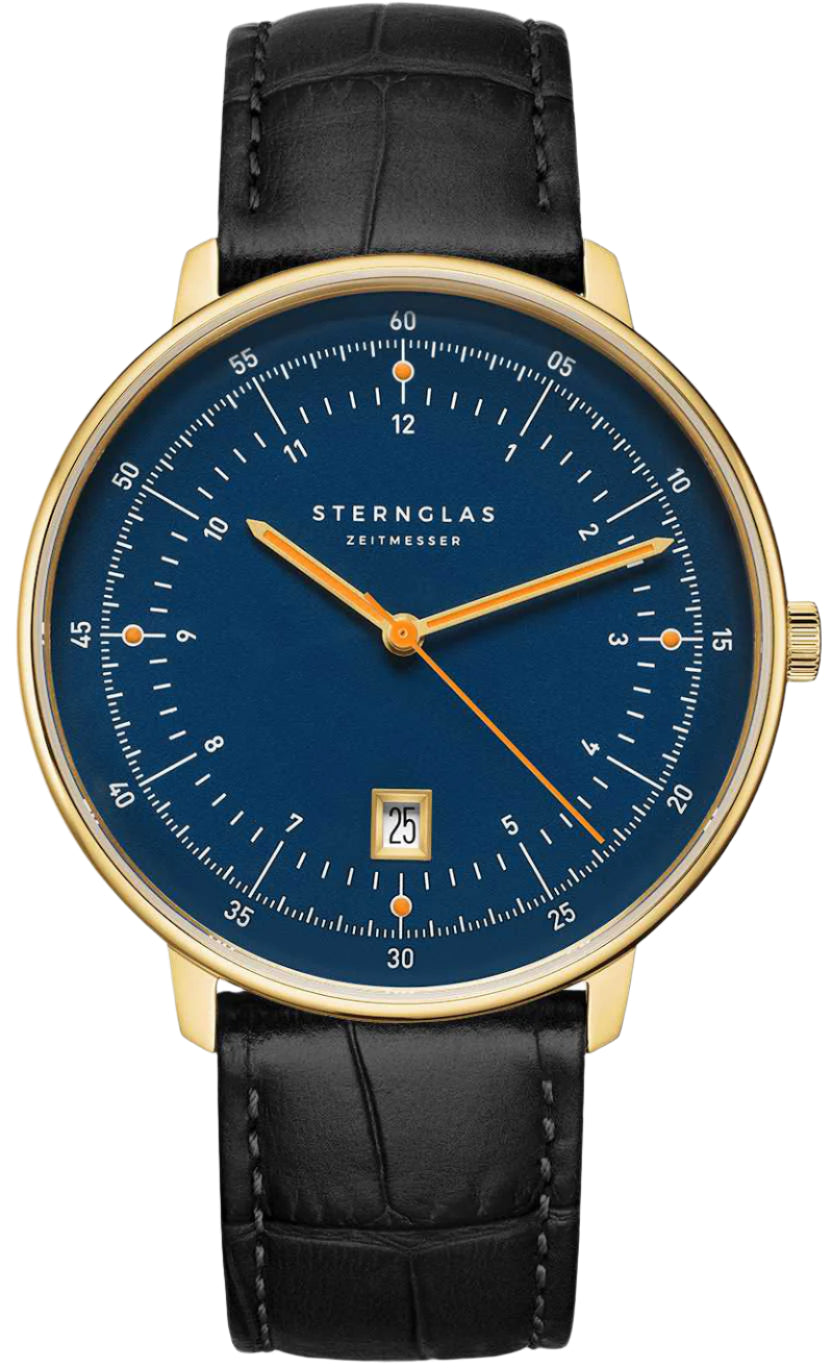 Sternglas Hamburg Dark Blue Gold Watch S01-HH07-HE03 Image 1