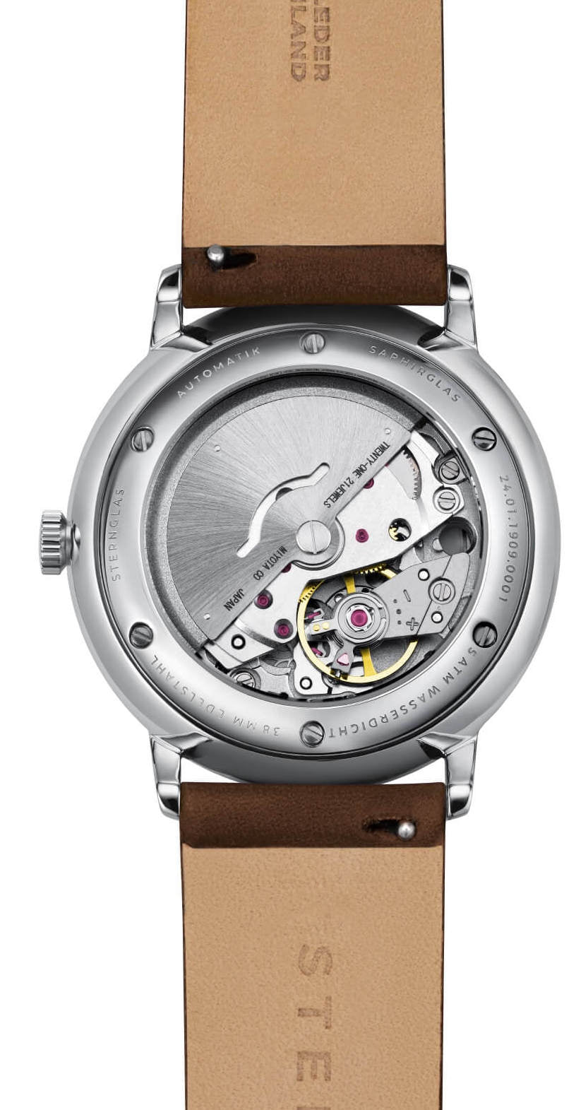 Sternglas Naos/A Automatic Leather Watch S02-NA01-PR04 Image 2