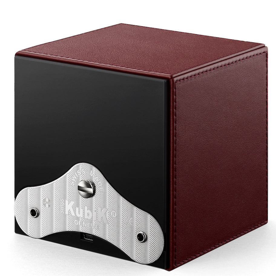 Swiss KubiK Watch Winder Single Bordeaux Leather SK01-CV-Bordeaux Image 3
