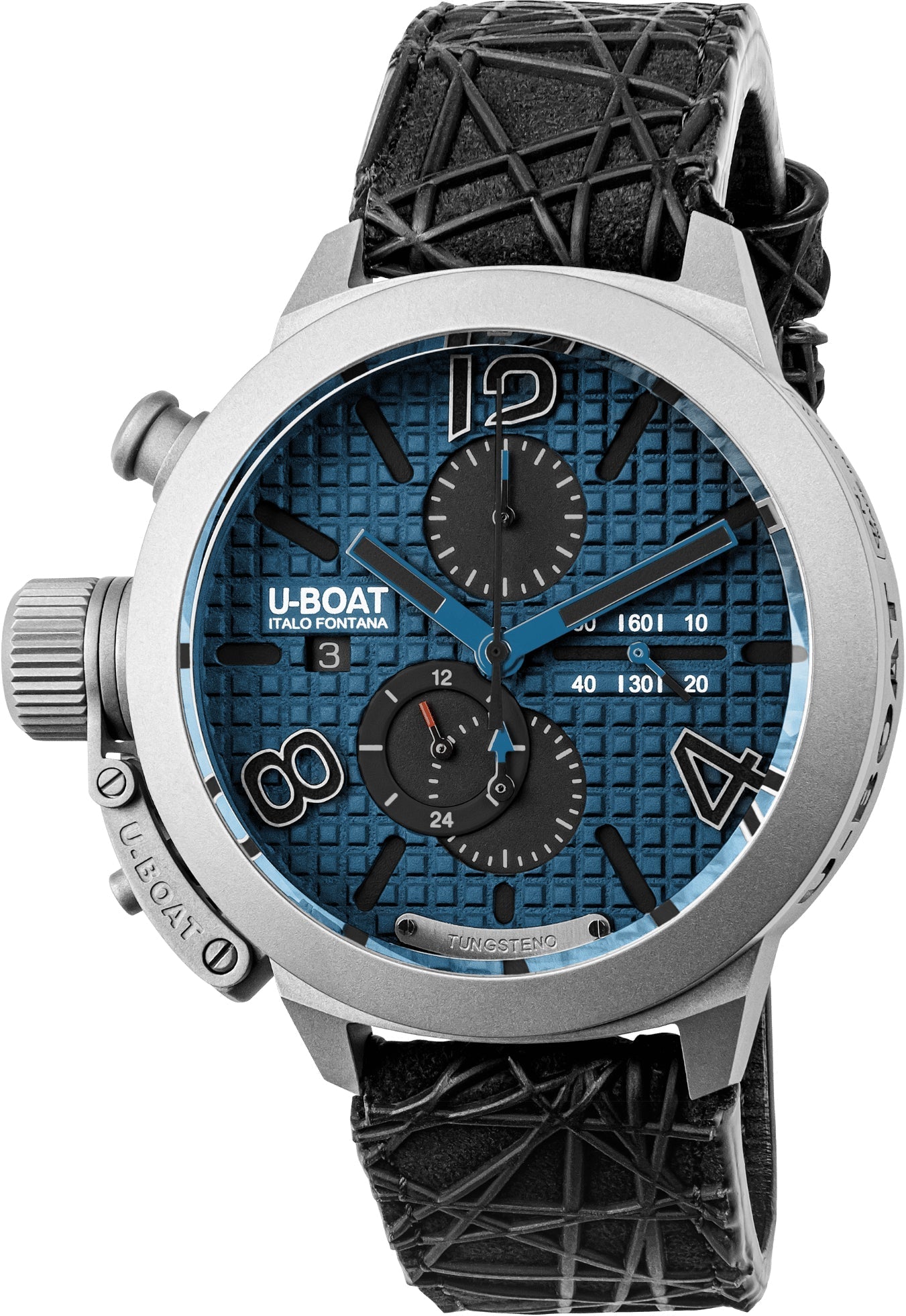 U-Boat Classico 45 Titanium Chronograph Tungsten Blue Limited Edition Watch 3003 Image 1