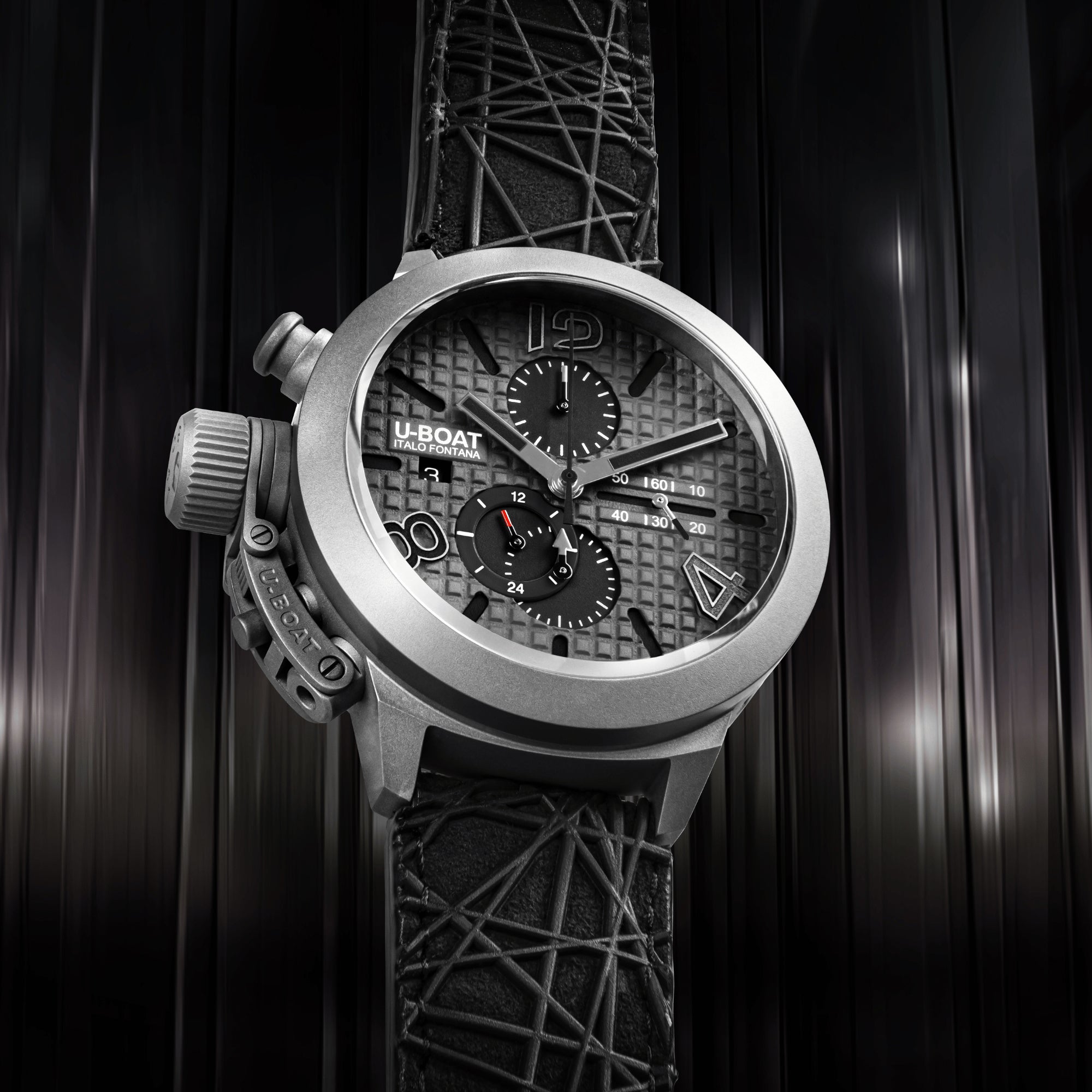 U-Boat Classico 45 Titanium Chronograph Tungsten Grey Limited Edition Watch 3002 Image 4