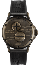 U-Boat Darkmoon 40 Black Brown Curve Vintage Watch 9549 Image 2