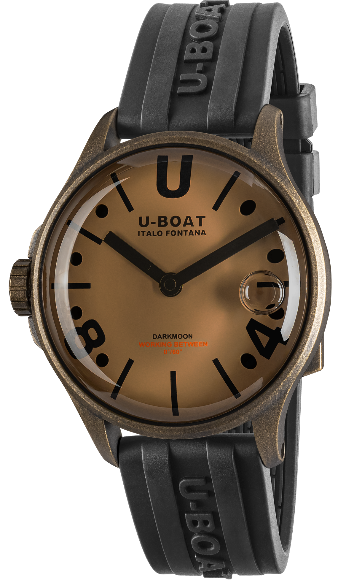 U-Boat Darkmoon 40 Brown Black Curve Vintage Watch D 9547 Image 1