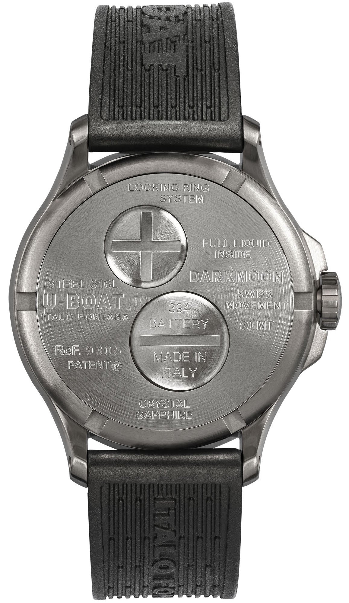 U-Boat Darkmoon 40mm Red SS Glass D 9305 Image 2