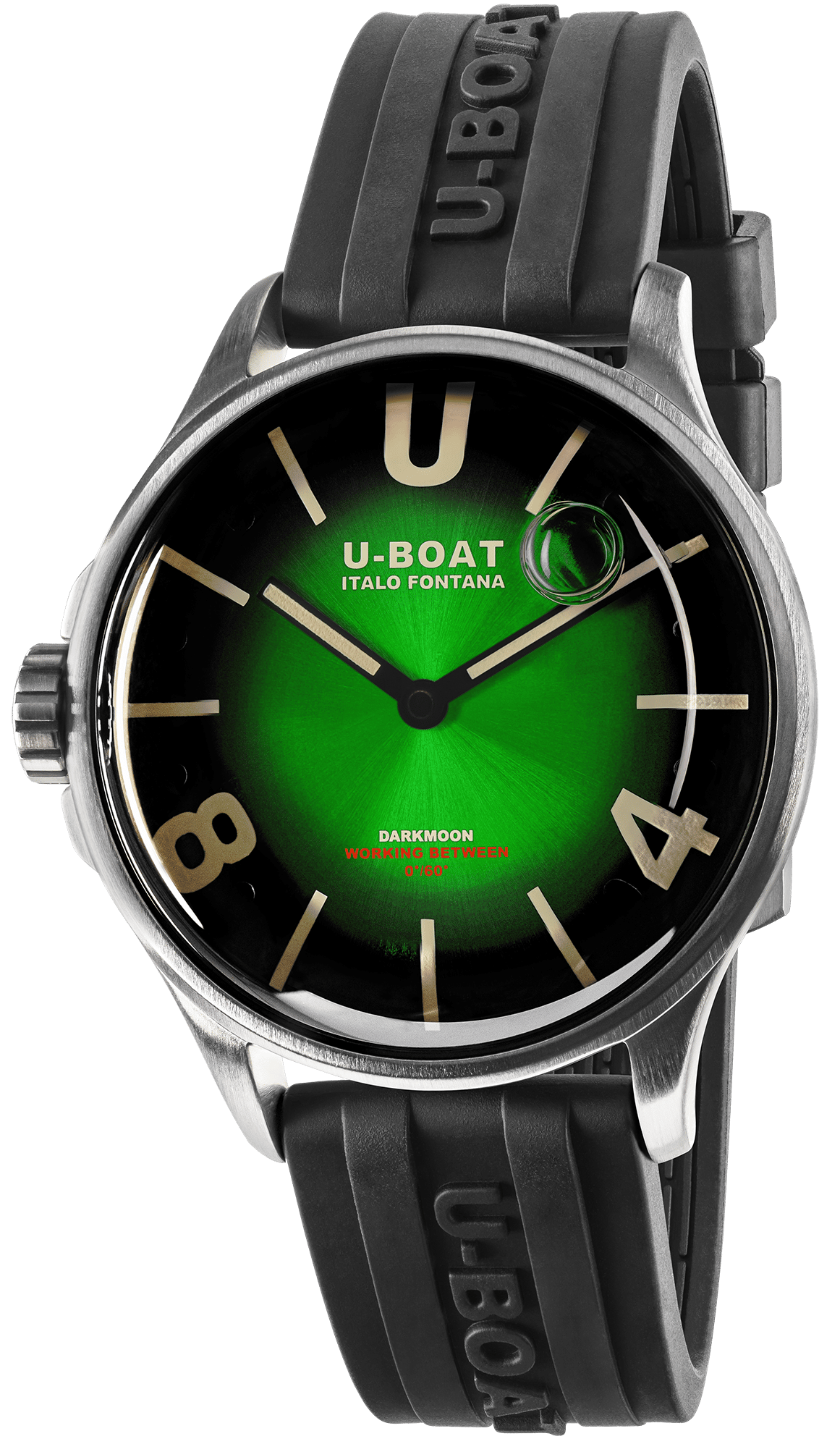 U-Boat Darkmoon  41.5mm Green SS Soleil Watch 9502/B Image 1