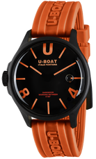 U-Boat Darkmoon 44 Black Orange Curve PVD D 9538/A Image 1