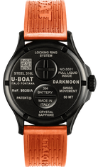 U-Boat Darkmoon 44 Black Orange Curve PVD D 9538/A Image 2