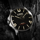 U-Boat Darkmoon 44 Black SS Watch 8463/C Image 3