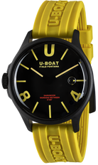 U-Boat Darkmoon 44 Black Yellow Curve PVD Watch D UBT-1068 Image 1