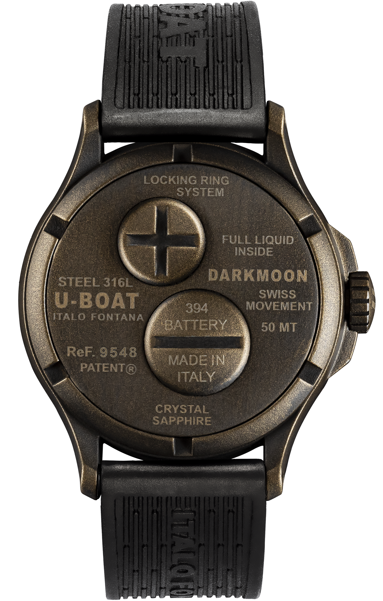 U-Boat Darkmoon 44 Brown Black Curve Vintage D 9548 Image 2