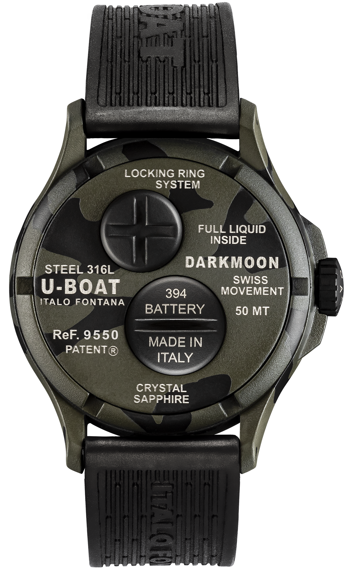 U-Boat Darkmoon 44 Camouflage Grey Curve Black D 9550 Image 2