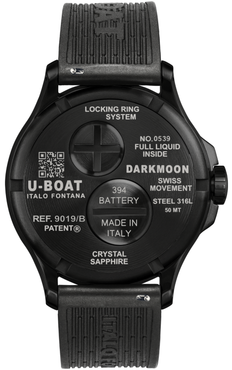 U-Boat Darkmoon Black PVD Watch 9019/B Image 2
