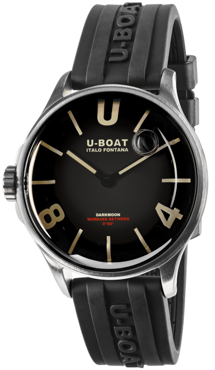 U-Boat Darkmoon Black SS Watch 9018/B Image 1