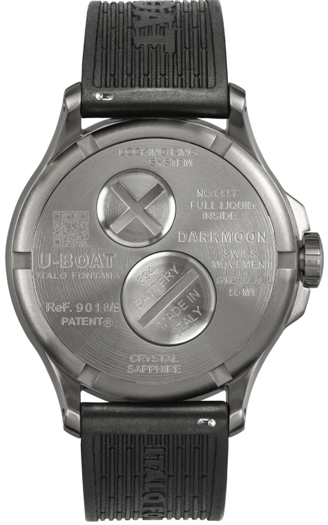 U-Boat Darkmoon Black SS Watch 9018/B Image 2