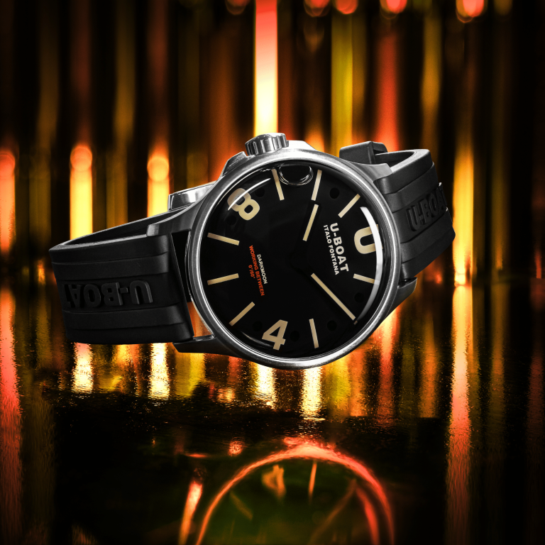 U-Boat Darkmoon Black SS Watch 9018/B Image 3
