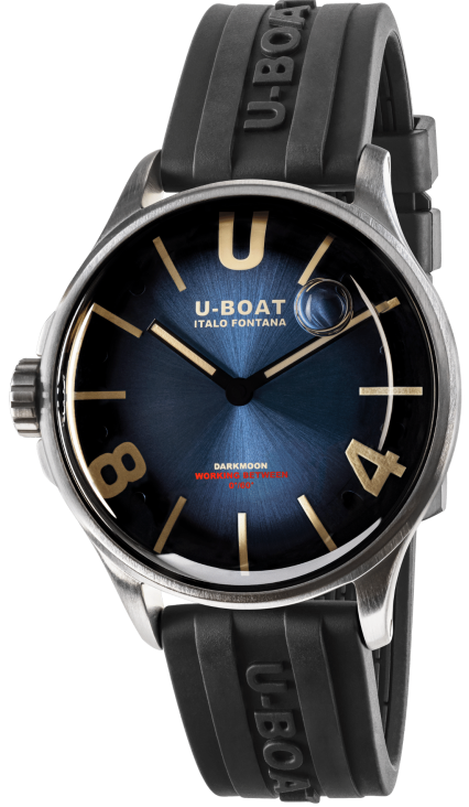U-Boat Darkmoon Blue SS Soleil Watch 9021/C Image 1