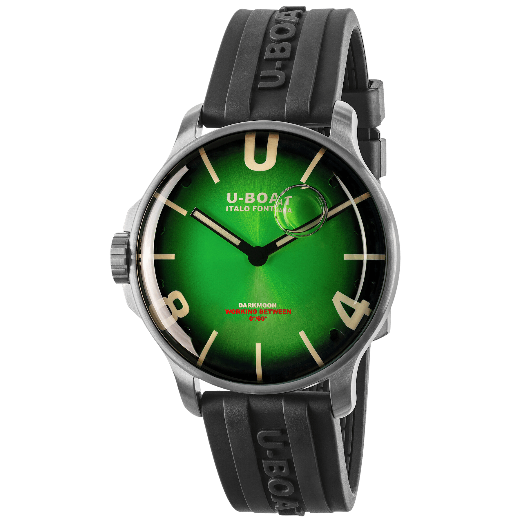 U-Boat Darkmoon Noble Green SS Watch 8702/E Image 1