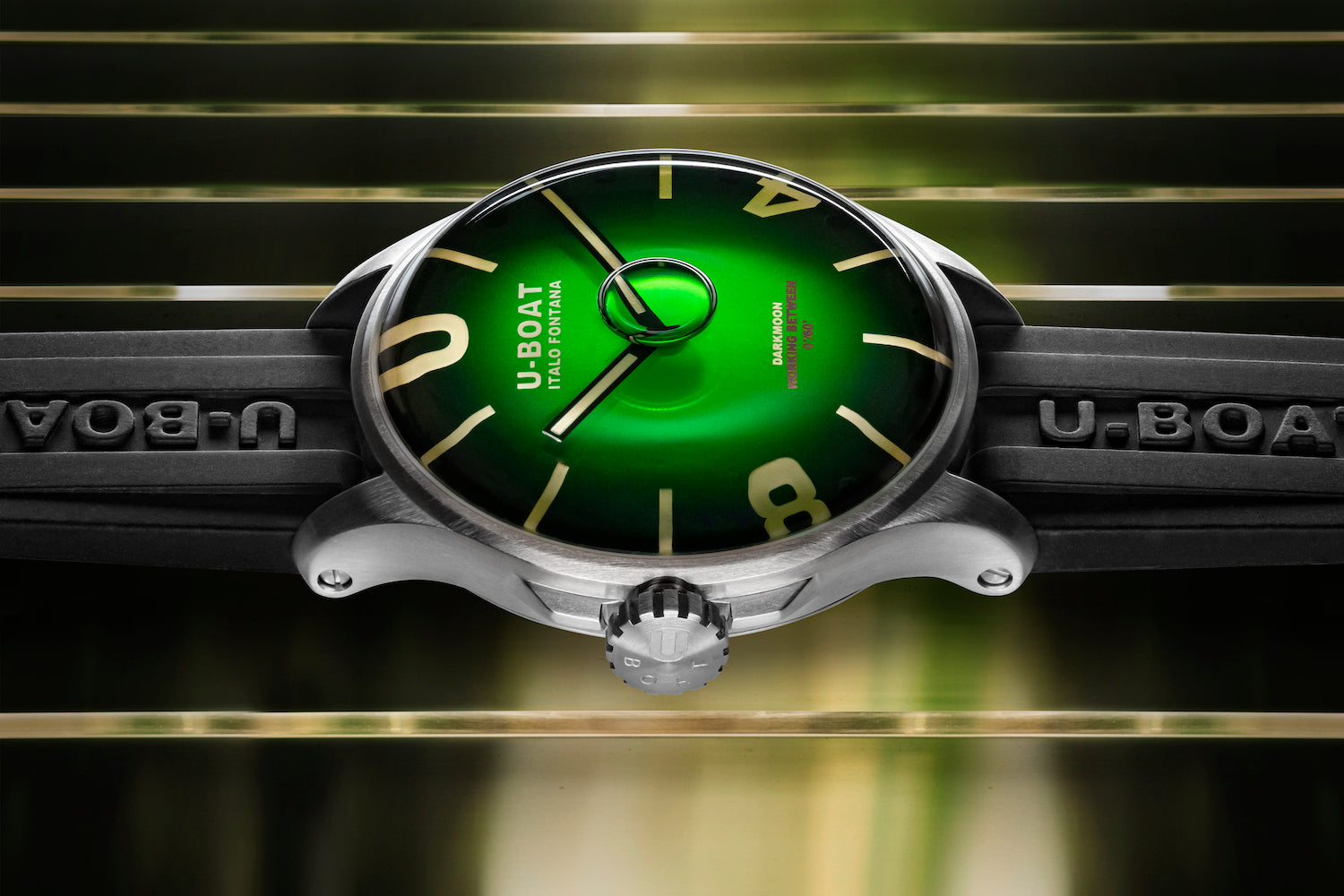 U-Boat Darkmoon Noble Green SS Watch 8702/E Image 3