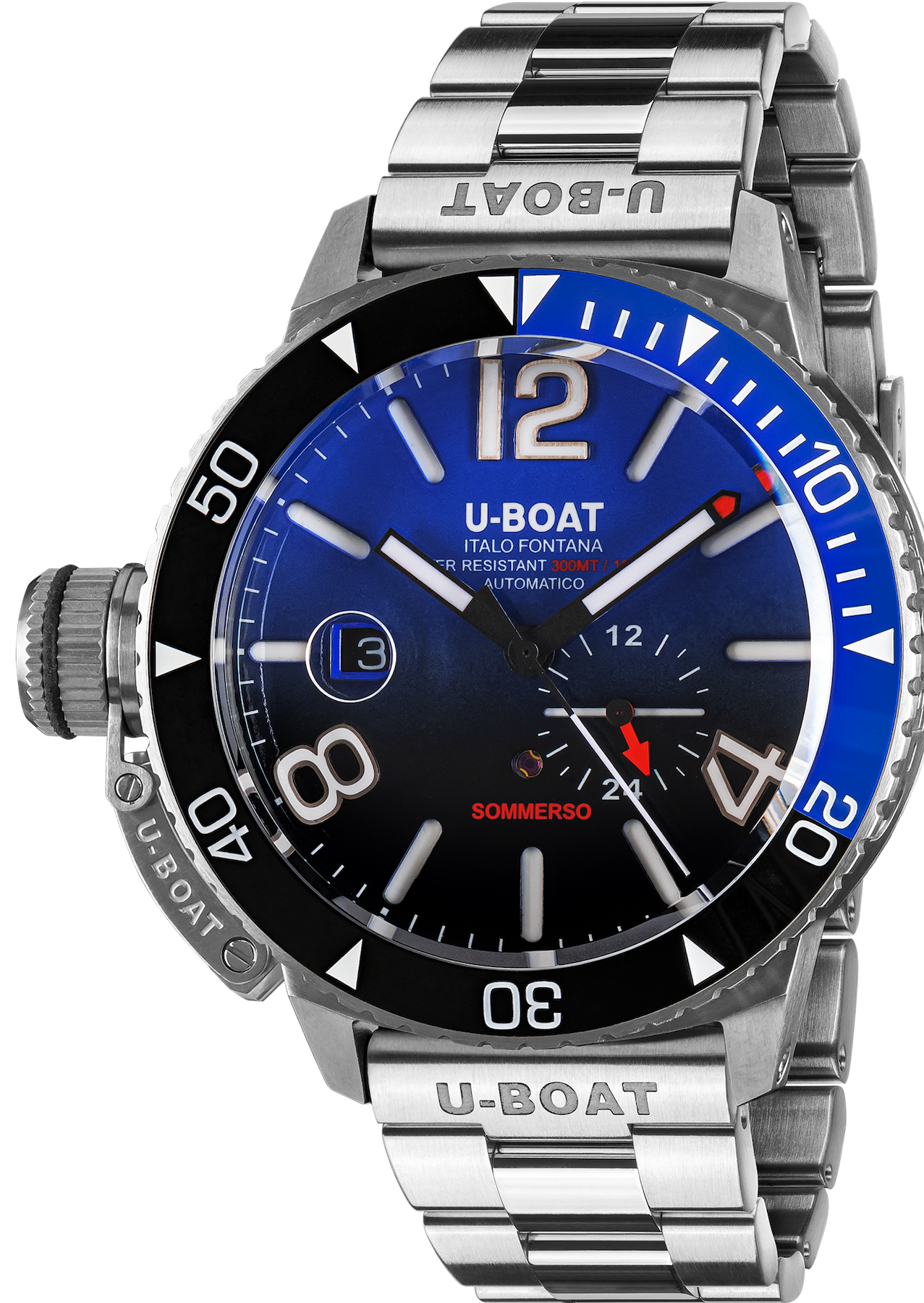 U-Boat Sommerso Ghiera Ceramica Bicolore Quadrante Blue Bracelet Watch 9519/MT Image 1