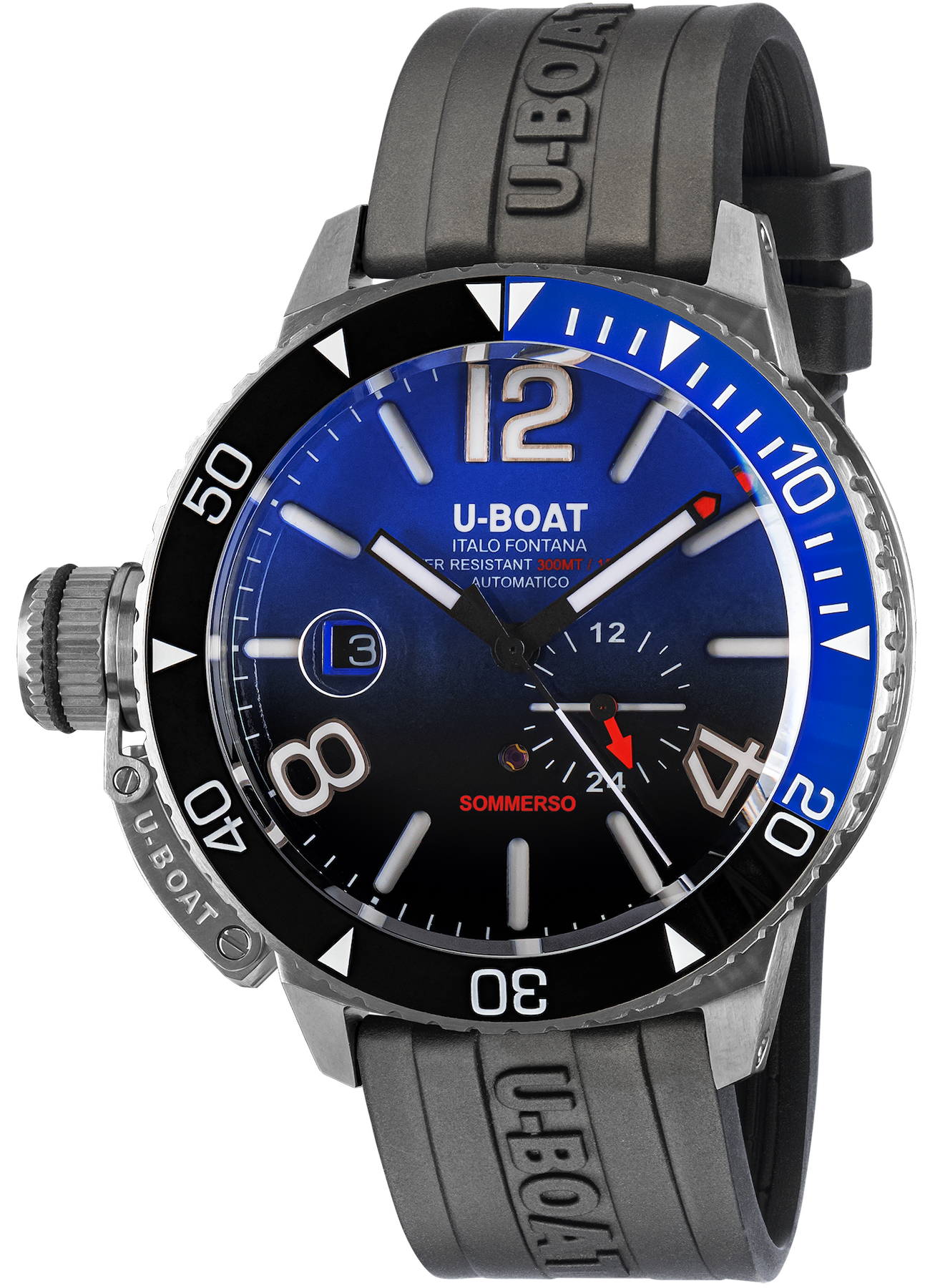 U-Boat Sommerso Ghiera Ceramica Bicolore Quadrante Blue Watch 9519 Image 1